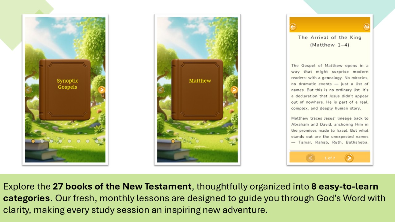 Finding God Bible study app - Interactive Flash Cards and Psalms.